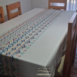 Mantel antimanchas impermeable blanco 140 x 220 cm