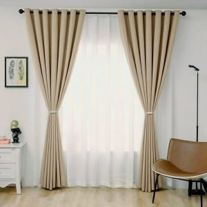 Cortinas black out color beige claro
