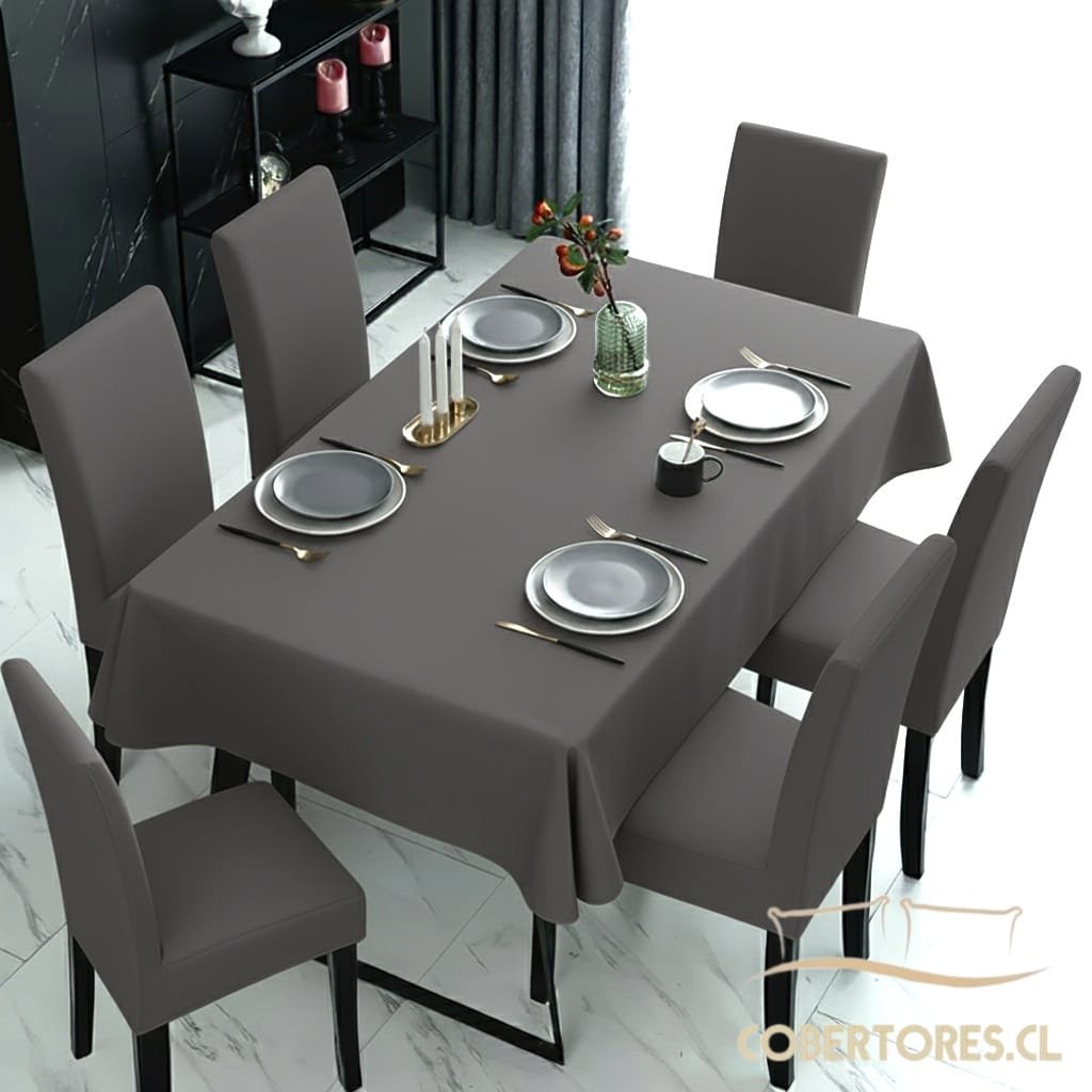 Fundas Cubre Silla Comedor Elasticada Gris Fundas Cubre Silla Comedor Elasticada Gris - Cobertores.cl