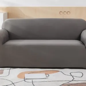 Funda Cubre Sillón Living Elasticada Gris - Cobertores.cl