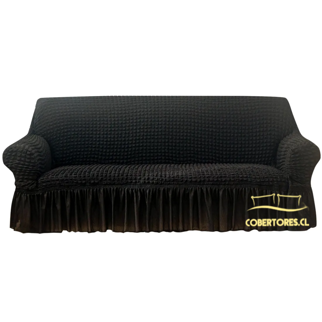 Funda Cubre Sillón Living Elasticada Negro Funda Cubre Sillón Living Elasticada Negro - Cobertores.cl