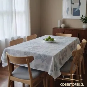 Mantel de Mesa Comedor Elasticada Azul - Cobertores.cl