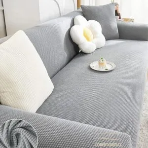 Funda Cubre Sillón Living Elasticada Gris - Cobertores.cl