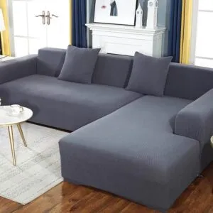 Funda Cubre Sillón Living Elasticada Gris - Cobertores.cl