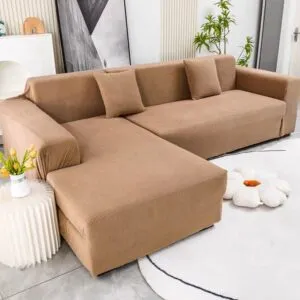 Funda Cubre Sillón Living Elasticada Gris - Cobertores.cl