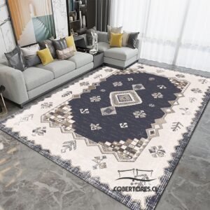 Alfombra 3D vintage 200 x 240 cm tipo piel de durazno