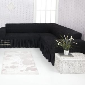 Funda Cubre Sillón Living Elasticada Negro Funda Cubre Sillón Living Elasticada Negro - Cobertores.cl