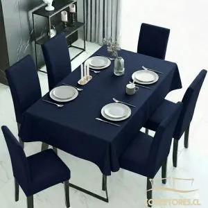 Mantel de Mesa Comedor Elasticada Azul Mantel de Mesa Comedor Elasticada Azul - Cobertores.cl