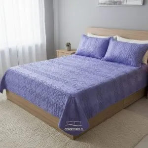 Cobertor Quilt Plumón Elasticada Azul Cobertor Quilt Plumón Elasticada Azul - Cobertores.cl