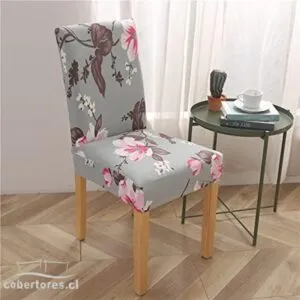 Fundas Cubre Silla Comedor Elasticada Gris - Cobertores.cl