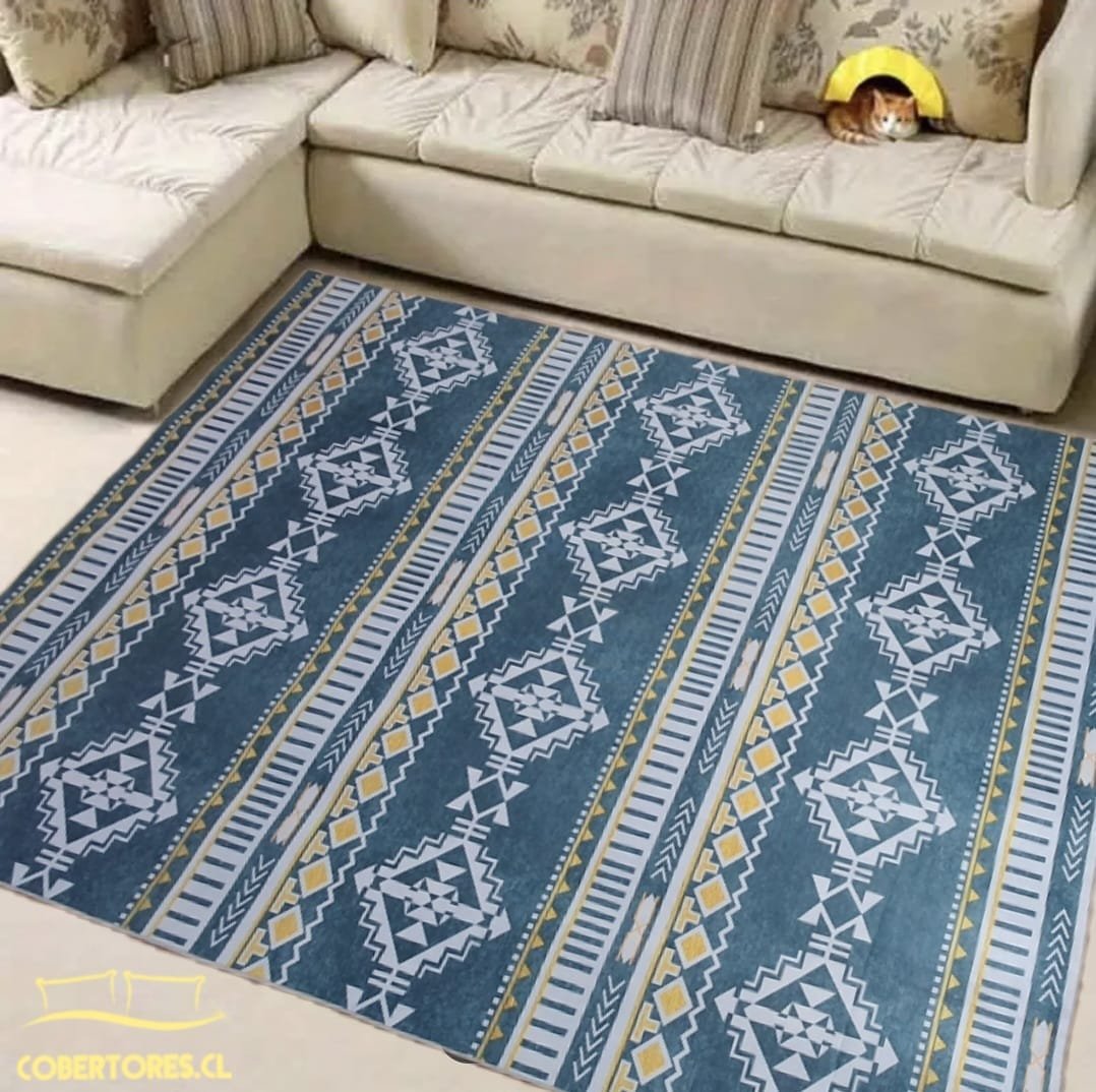 Alfombra estilo geometrico 150 x 200 cm antideslizante