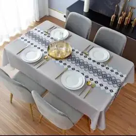 Mantel de Mesa Comedor Elasticada Gris - Foto 1 Cobertores.cl