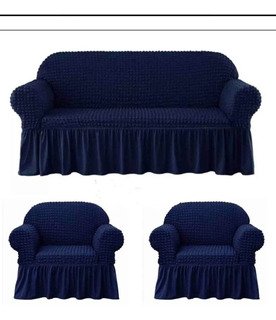 Funda Cubre Sillón Living Elasticada Azul - Foto 1 Cobertores.cl