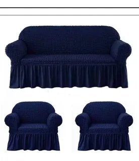 Funda Cubre Sillón Living Elasticada Azul - Foto 1 Cobertores.cl