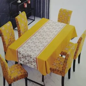 Mantel de Mesa Comedor Elasticada Amarillo - Cobertores.cl