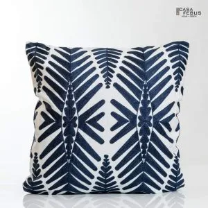 Funda Cojín Decorativo Lino Azul - Cobertores.cl